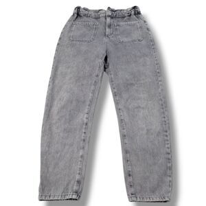 Zara Jeans Size 2 W28" x L26" Women's Zara Mom Jeans Paper Bag Waist Tapered Leg